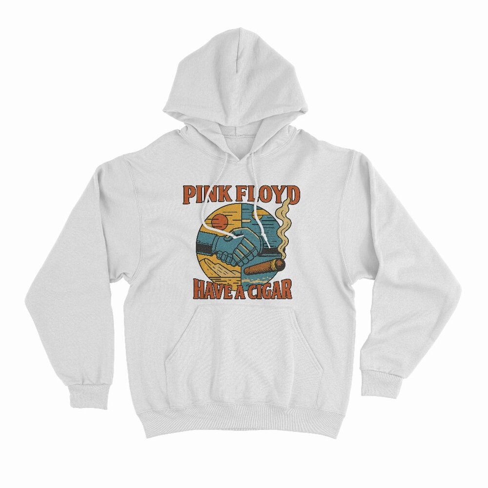 (NEW) Pink Floyd Have A Cigar White Hoodie